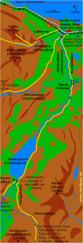 Abisko Hiking Map