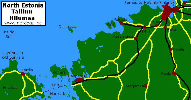 from Tallinn to the island Hiiumaa