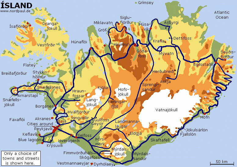 Overview Map Iceland
