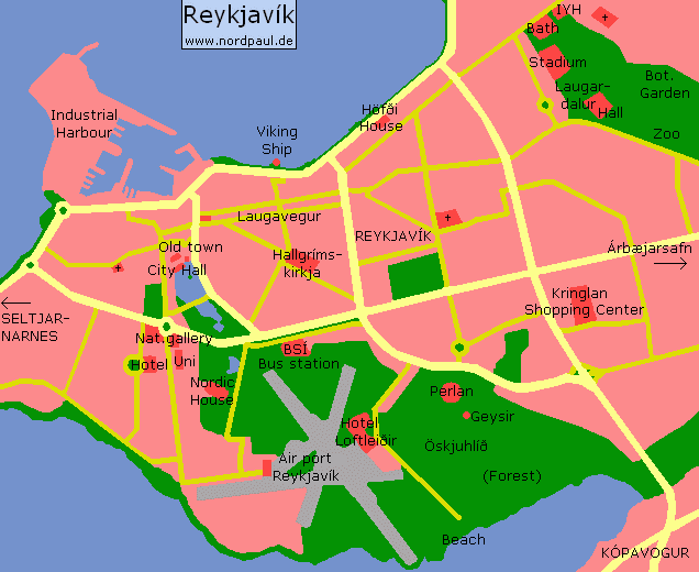 the city center of Reykjavík