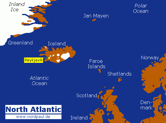 Iceland in the Atlantic