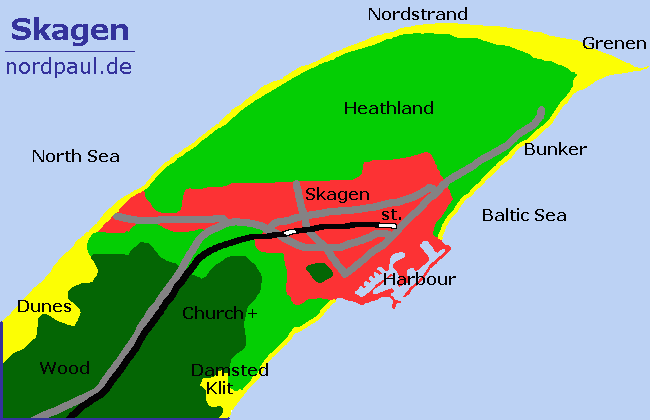 Map of Skagen